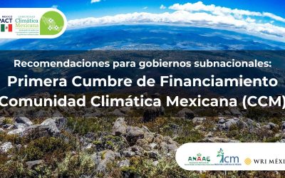 Recomendaciones de la Primera Cumbre de Financiamiento Climático Subnacional