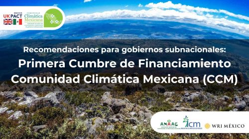 Portada de recomendaciones de la Primera Cumbre de Financiamiento Subnacional